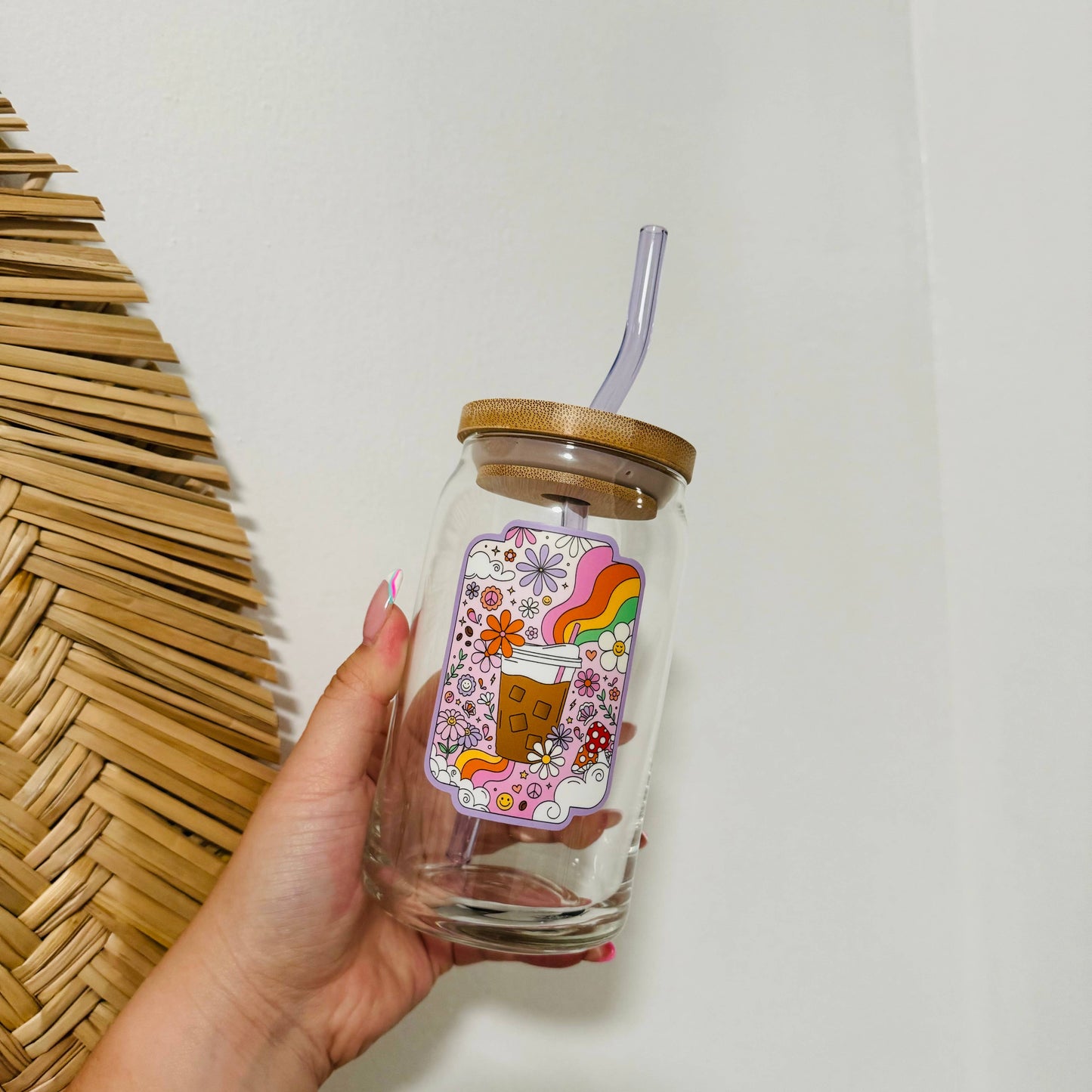 Iced Coffee Retro Glass | Iced Coffee Glass | GLASS ONLY