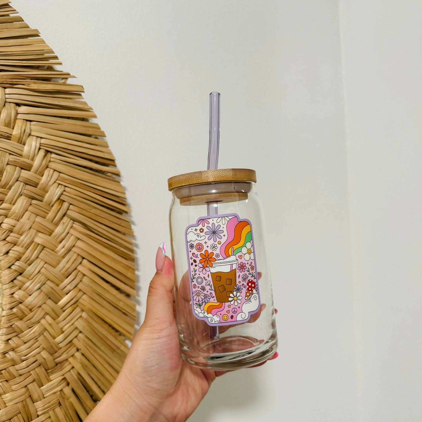 Iced Coffee Retro Glass | Iced Coffee Glass | GLASS ONLY
