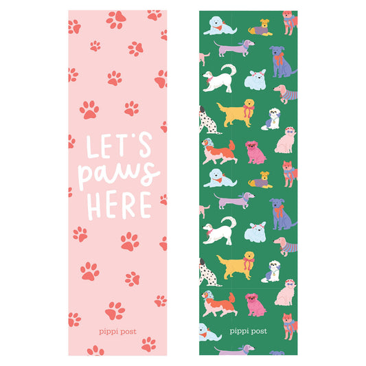 Let's Paws Here Dogs Bookmark Set